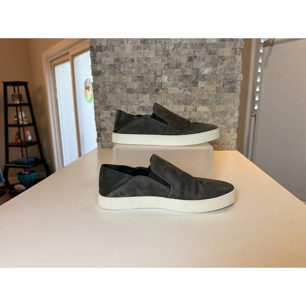 Vince Garvey Slip On Sneakers Women’s 9M EU 39 Gray Suede Leather Platform
